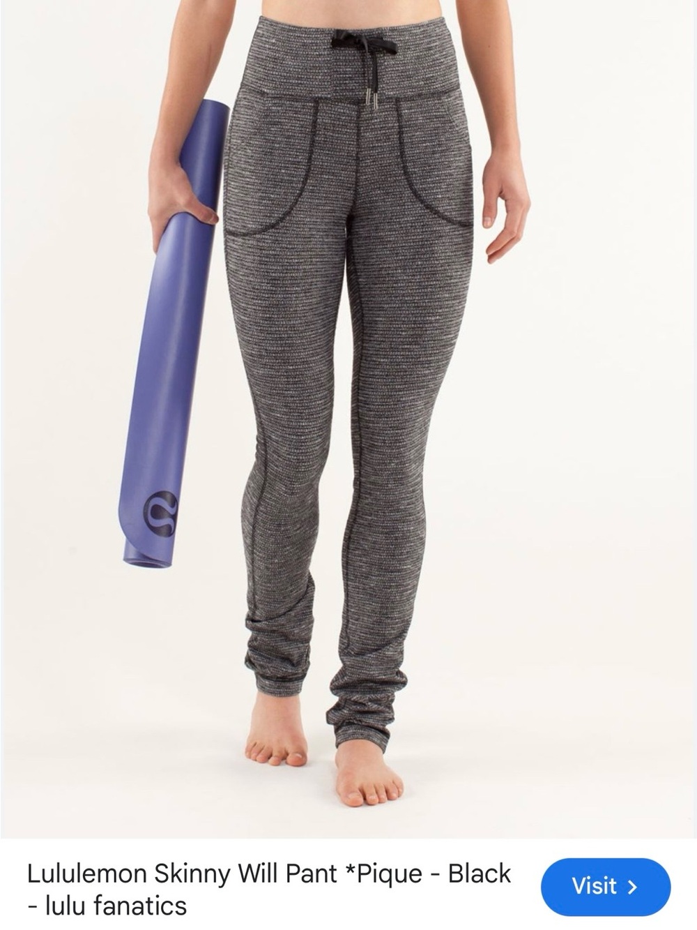 lululemon Heathered Black & White Knit Leggings